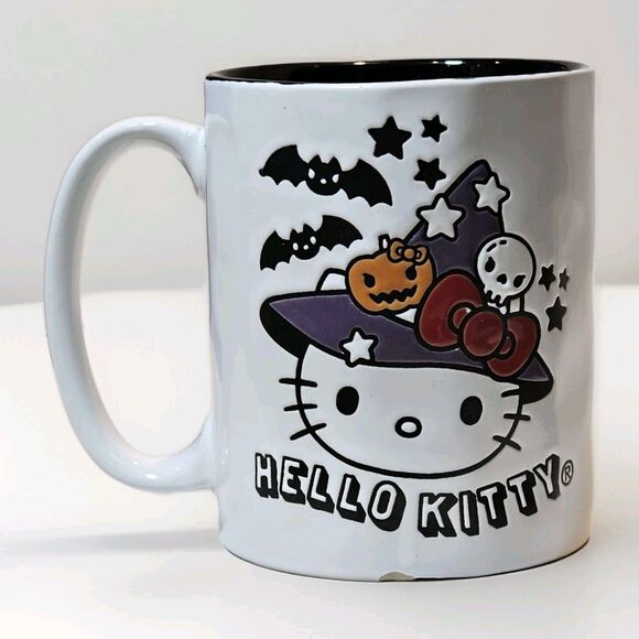🎃 Hello Kitty Halloween Witch Ceramic Mug – Sanrio – 2000s Rarity – Minor Chip - Picture 1 of 5